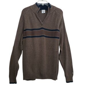 Columbia Men's Quarter Zip Long Sleeve Winter Sweater, Size Large, 100% Cotton
